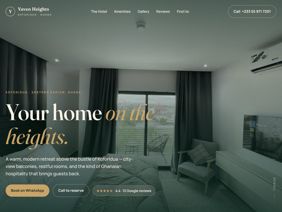 Yaven Heights website concept by IJW Labs